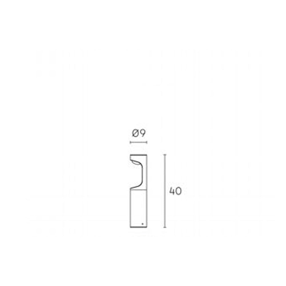 Palo Basso Da Esterno Cobra Alluminio E Termoplastica Grigio Led 9W 4000K