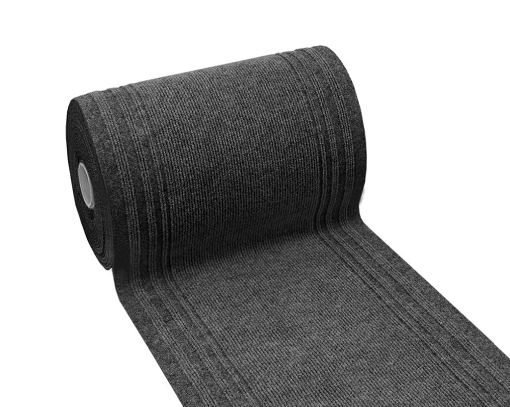 Tappeto Passatoia Antiscivolo 67x400 cm Interno Esterno Corridoio Scala Assorbente Grigio Antracite