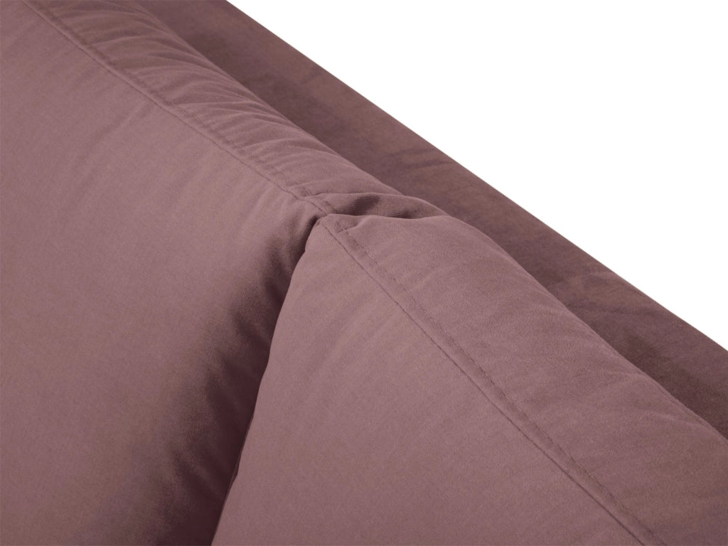 Cosmopolitan Design - Divano angolare destro "Hastings" 5 posti in velluto rosa 