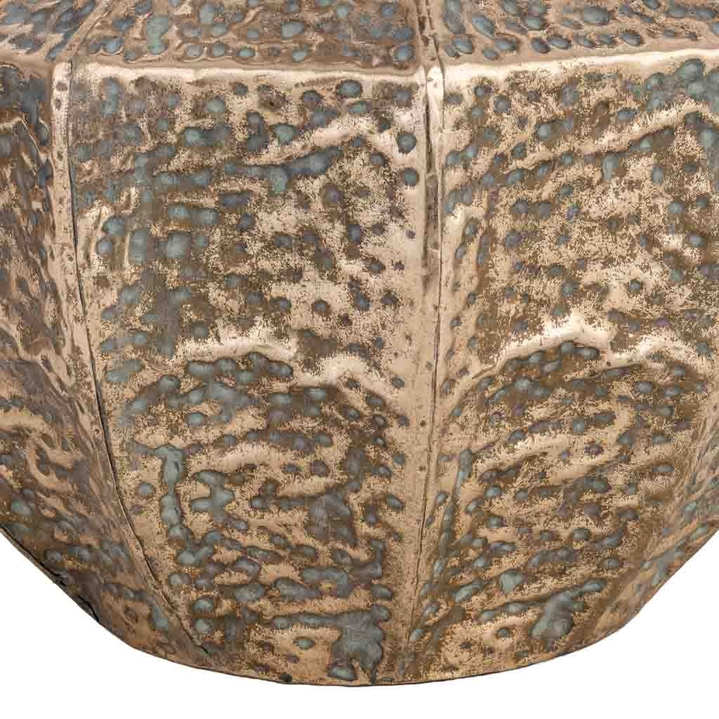 Vaso in metallo dorato 35,5 x 33,5 x 42,5 (h) cm