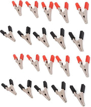 10 Paia di Clip di Alligatore Isolati - Connettori di Batteria Elettrici - Assortimento di Clip Elettrici da 10A - Test di Metallo Elettrico Clip di Alligatore - Miglior Prezzo.