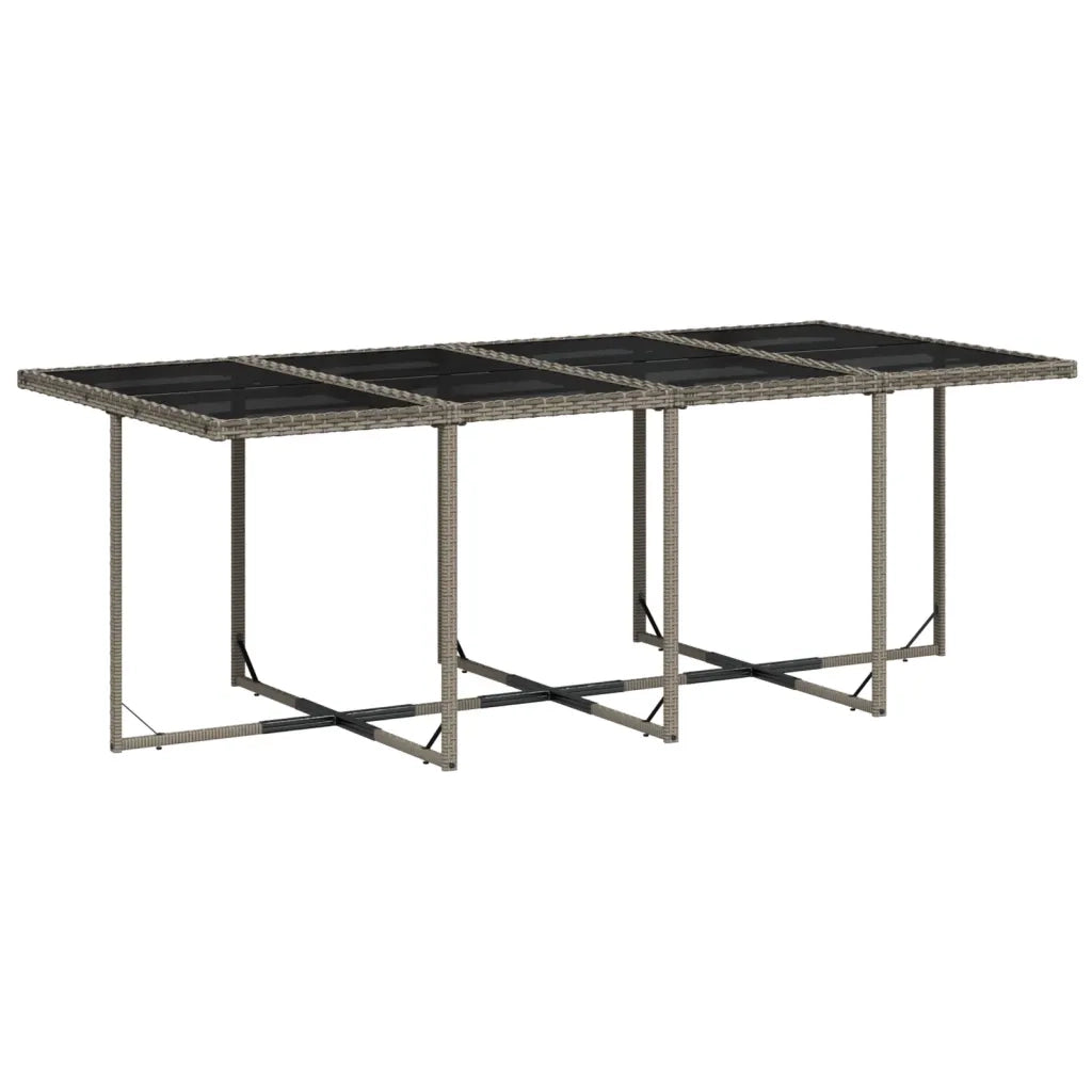 Set da Pranzo da Giardino 13pz con Cuscini Grigio in Polyrattan 3277747