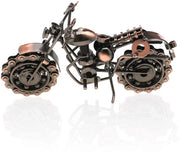 Motocicletta Retro Vintage in Metallo - Ornamento Bronzato - Scultura - Regalo da Collezionare per Appassionati di Motociclette