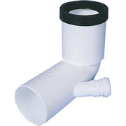 CURVA WC PROLUNGATA + 1 ATTACCO SCARICO IDRICO  PP BIANCO MM 90X40