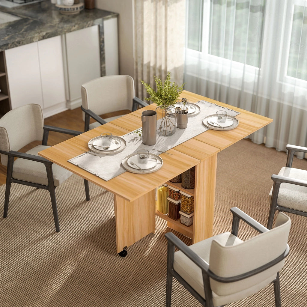 Tavolo Pieghevole con Ruote ¨C zephmum ¨C Legno 140x80x74cm