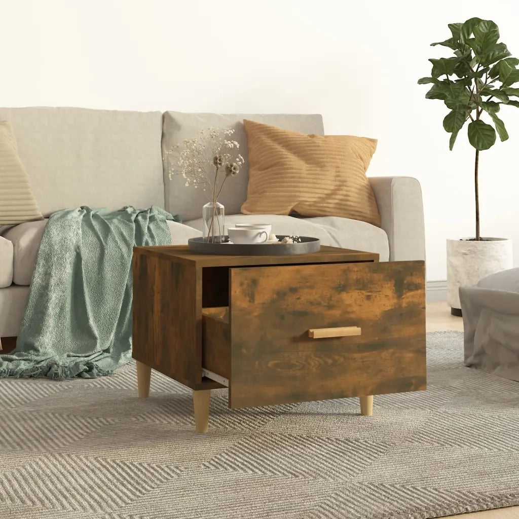 Tavolino da salotto | Tavolino da caff¨¨ | Tavolino da Soggiorno Rovere Fumo 50x50x40 cm Legno Multistrato
