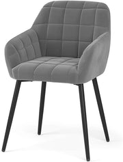sedie Relio, Grigio, 53.5 x 55.5 cm, con piedini antiscivolo e superficie facile da pulire
