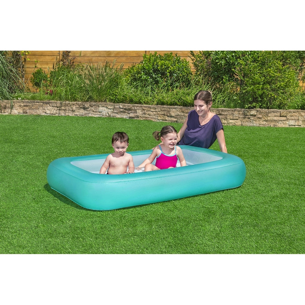 Trade Shop - Piscina Rettangolare Aquababe Con Fondo Gonfiabile 165x104x25 Cm Vari Colori 51115 -