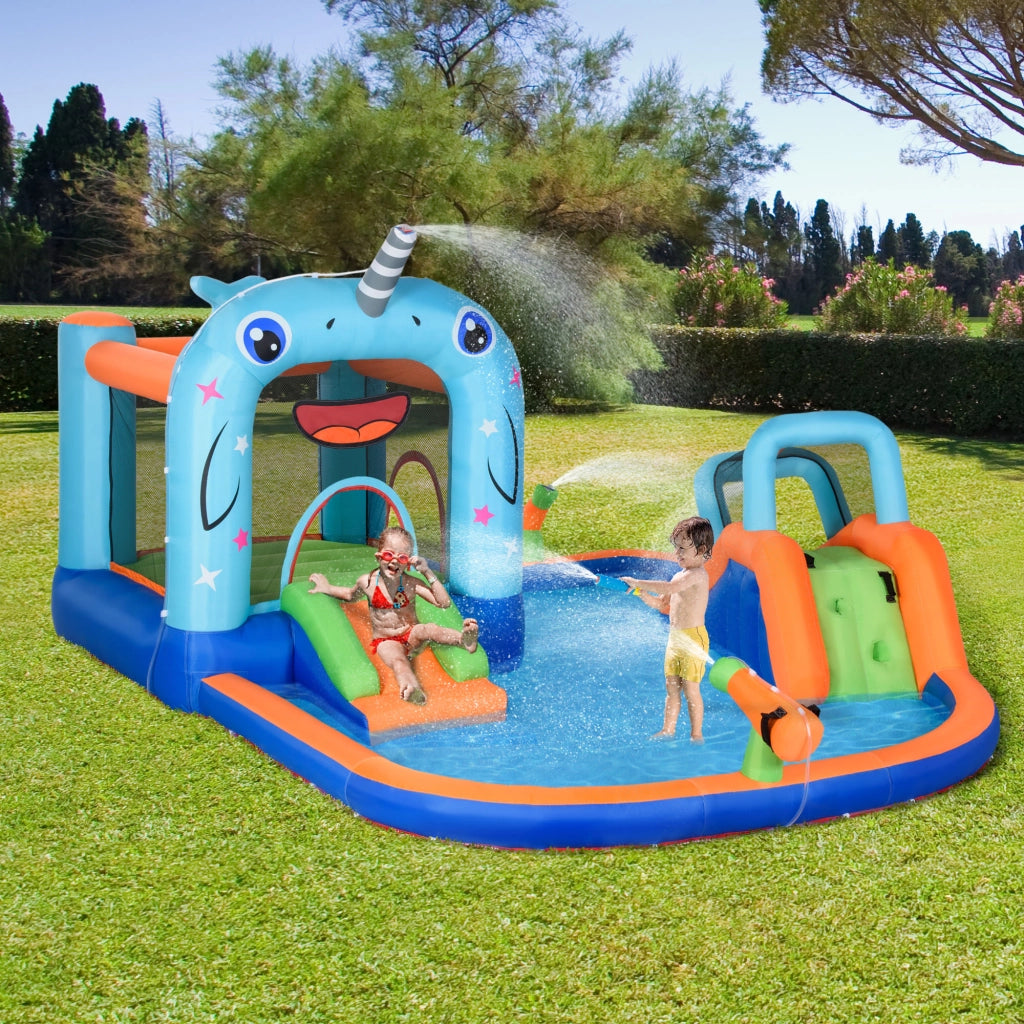 Castello gonflabile con toboga e piscina ¨C zephmum ¨C 420x370x230 cm multicolore