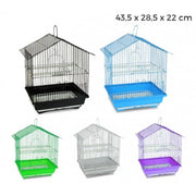 Trade Shop - Gabbia Per Uccelli Di Piccole Dimensioni Bird 43.5 X 28.5 X 22 Cm Mangiatoie -