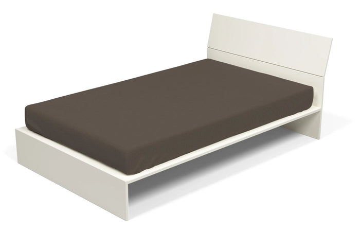 Lenzuolo Sotto con Angoli ed Elastico Tinta Unita Marrone 1 Piazza e Mezzo