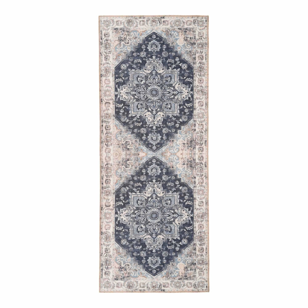 Tappeto Rettangolare Havana, Blu, Polistirene Cinigliato, 200x80x1 cm