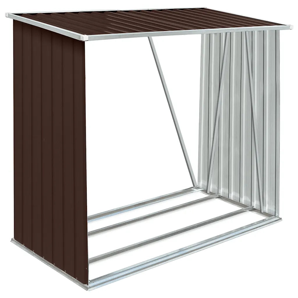 Capannone da Giardino in Acciaio Zincato 163x83x154 cm Marrone cod mxl 77718