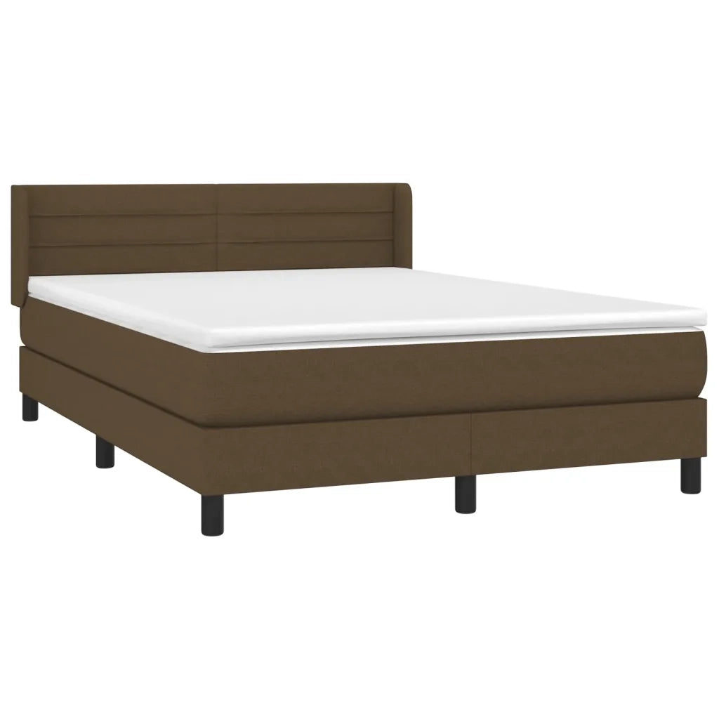 Giroletto a Molle con Materasso Marrone Scuro 140x190cm Tessutocod mxl 74358