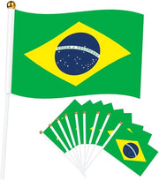 Vettovaglie da parete 10 pezzi - Mini bandiere 14 x 21 cm - Bandiere portatili - Bandiera festiva Mondiale 2024 - Decorazione tematica - Bandiere maneggevoli - Bandiera