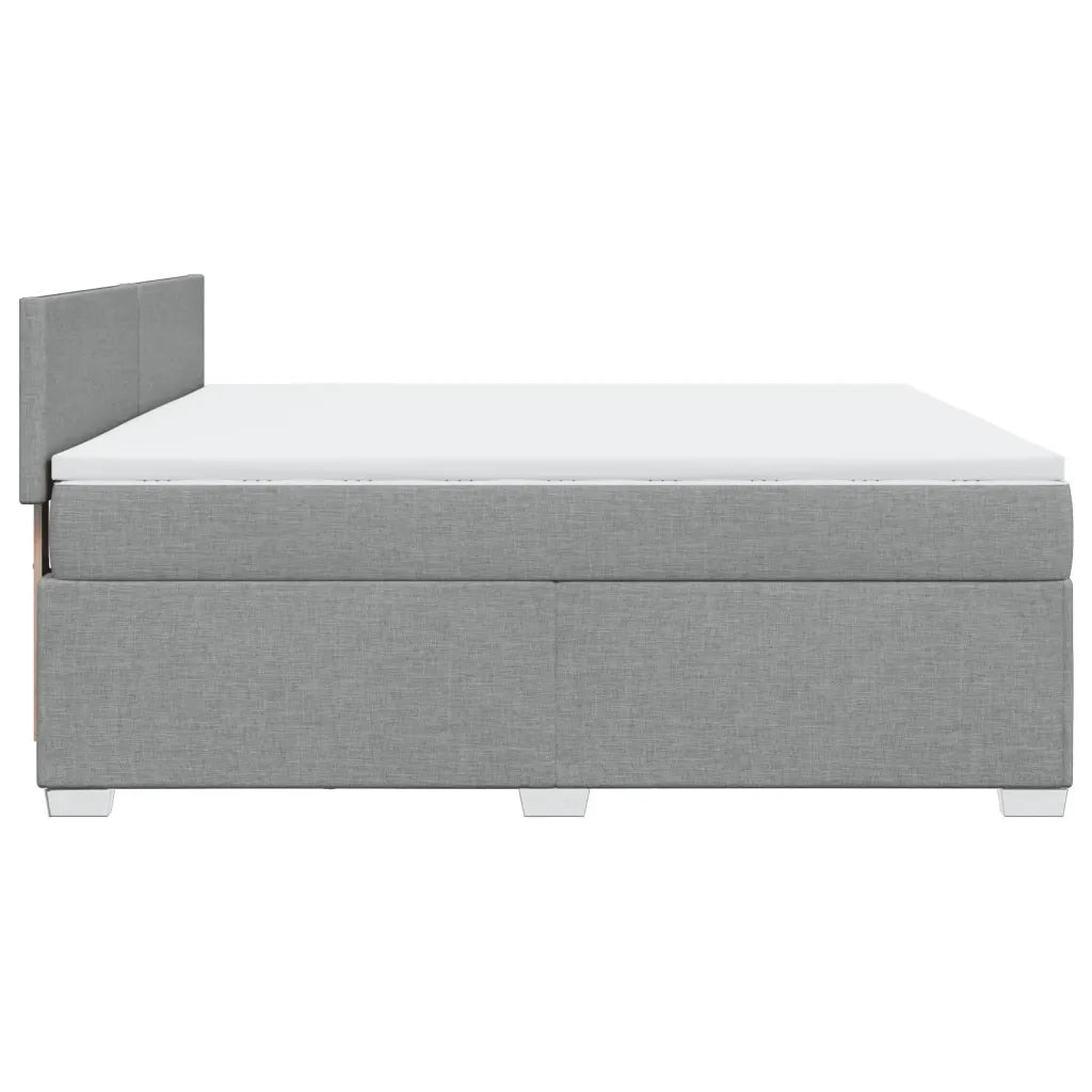 Giroletto a Molle con Materasso Grigio Chiaro180x200 cm Tessuto