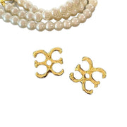 Set di collana e orecchini in metallo con perle, dal design retr¨° francese, stile cortese, elegante e raffinato, con catenina per clavicola da donna.