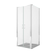 Box doccia due lati con porta saloon h195 6mm anticalcare dobla, misura 70x75