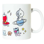 Tazza in ceramica Capacità 300 ml con tutti i personaggi Ufficiale Bianco Line Friends BT21