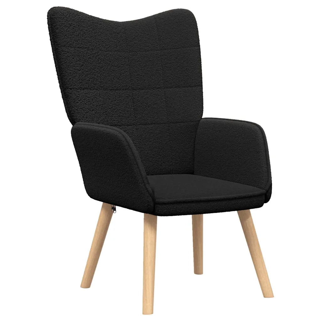 poltrona Nero 62 x 67 x 95,5 cm Tessuto Sherpa 42001781