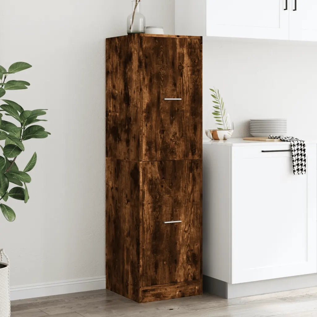 Armadietto da Farmacia Rovere Fumo 40x41x144,5 cm in Truciolato 3309640