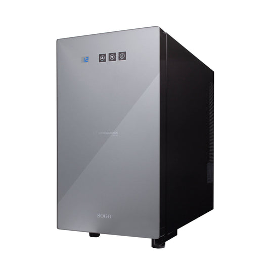 SOGO Cantinetta Vino 8 Bottiglie 23L con Ripiani Cromati e Display LED Touch