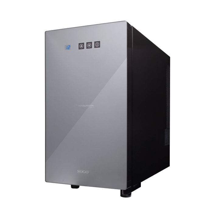 SOGO Cantinetta Vino 8 Bottiglie 23L con Ripiani Cromati e Display LED Touch