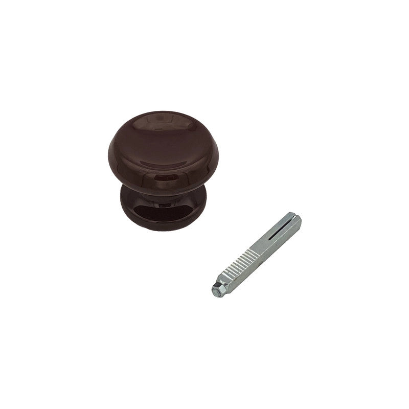 Maniglia su rosetta tonda SAGUATTI  821/60UQ in alluminio marrone lucido