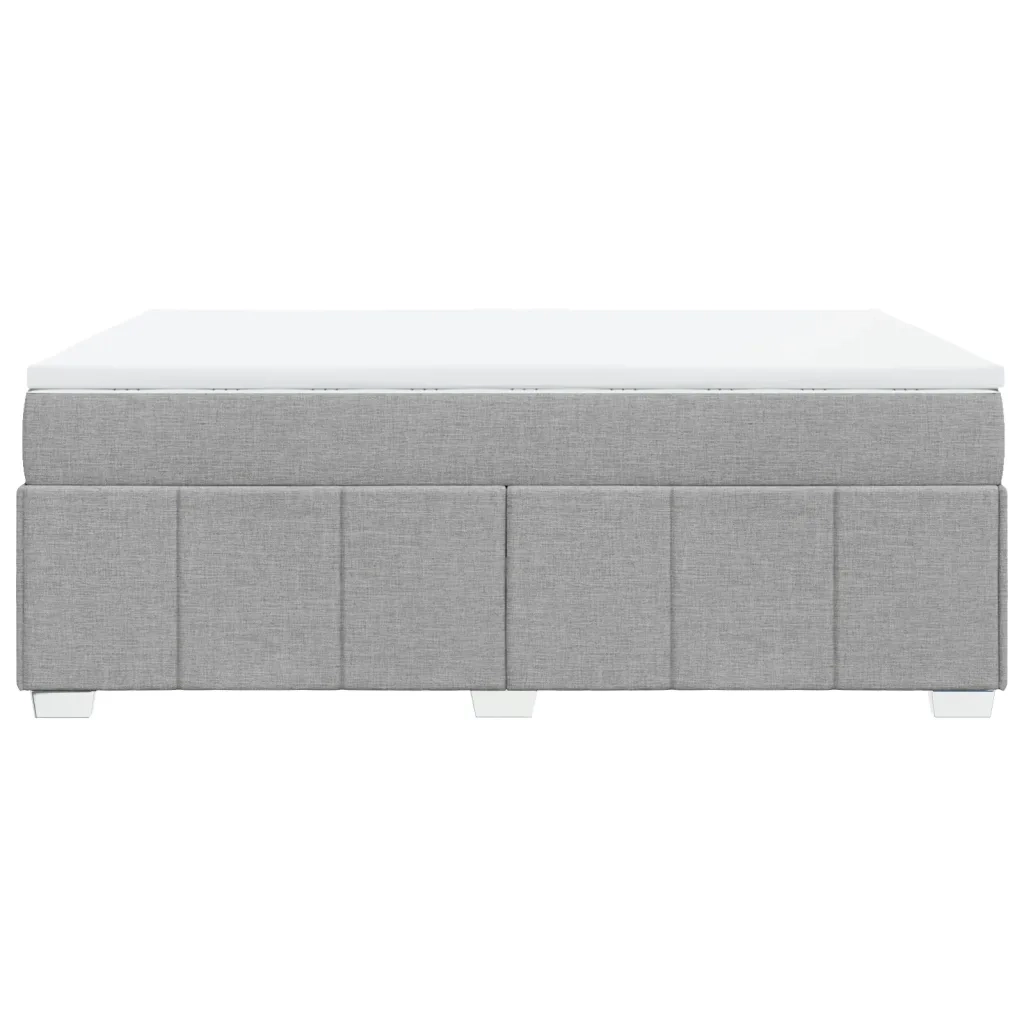 Giroletto a Molle con Materasso Grigio Chiaro 140x190cm Tessuto 3285470