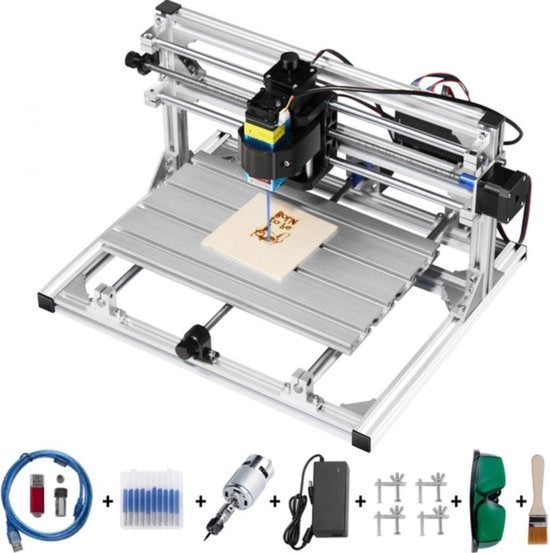 Kit di Macchina CNC per DIY - 3018 - 500mW - Controllo GRBL - 3 assi