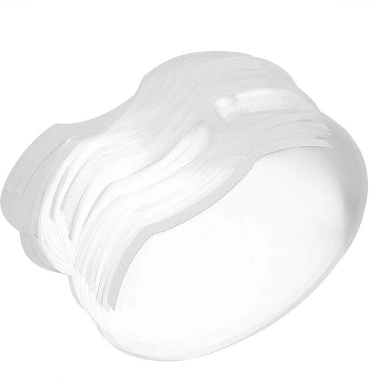 Schermo facciale da 100 pezzi - Sfoglia per capelli - Protezione viso - Materiale PP duraturo - Alta trasparenza - Per parrucchieri - Sfoglia per spruzzo capelli