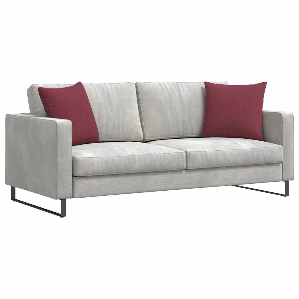 Cuscini da Divano 2 pcs Rosso Vino 45 x 45 cm Tessuto