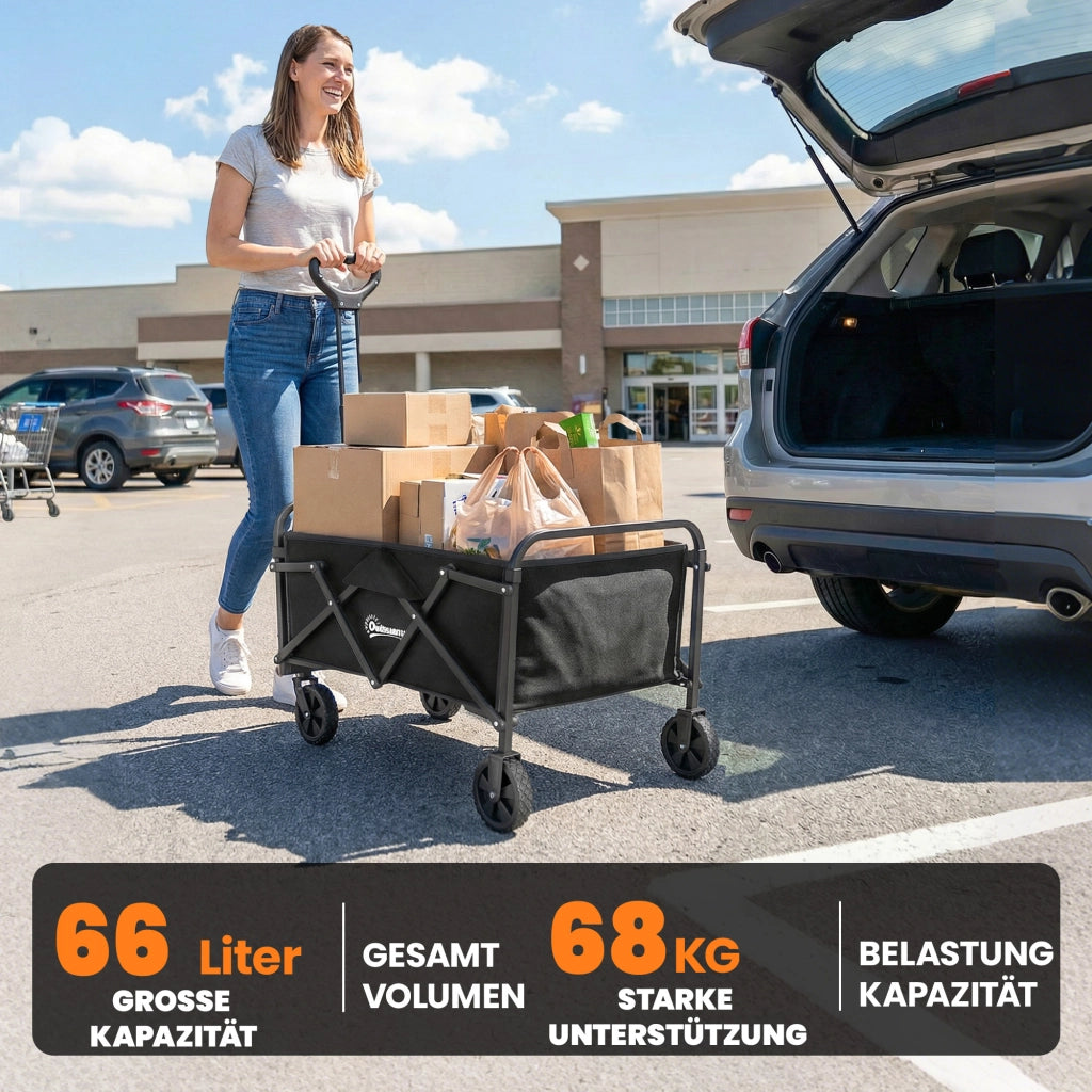 Carrello Pieghevole ¨C Zephmum ¨C Nero 68 kg