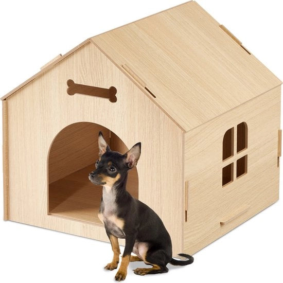 Recinzione per cani interna - casa per gatti modulare - per piccoli cani e gatti - MDF - naturale
