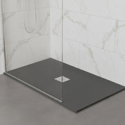 Piatto doccia 90x220 in marmoresina effetto pietra antracite riducibile Ten