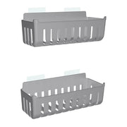Coppia cestini doccia in termoplastica grigio incollaggio – Serie Jolly