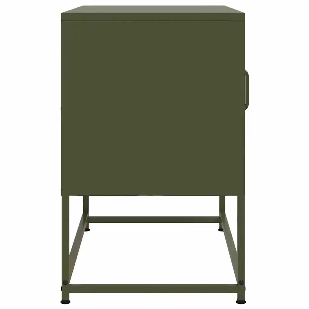 Mobile TV Verde Oliva 68x39x60,5 cm in Acciaio