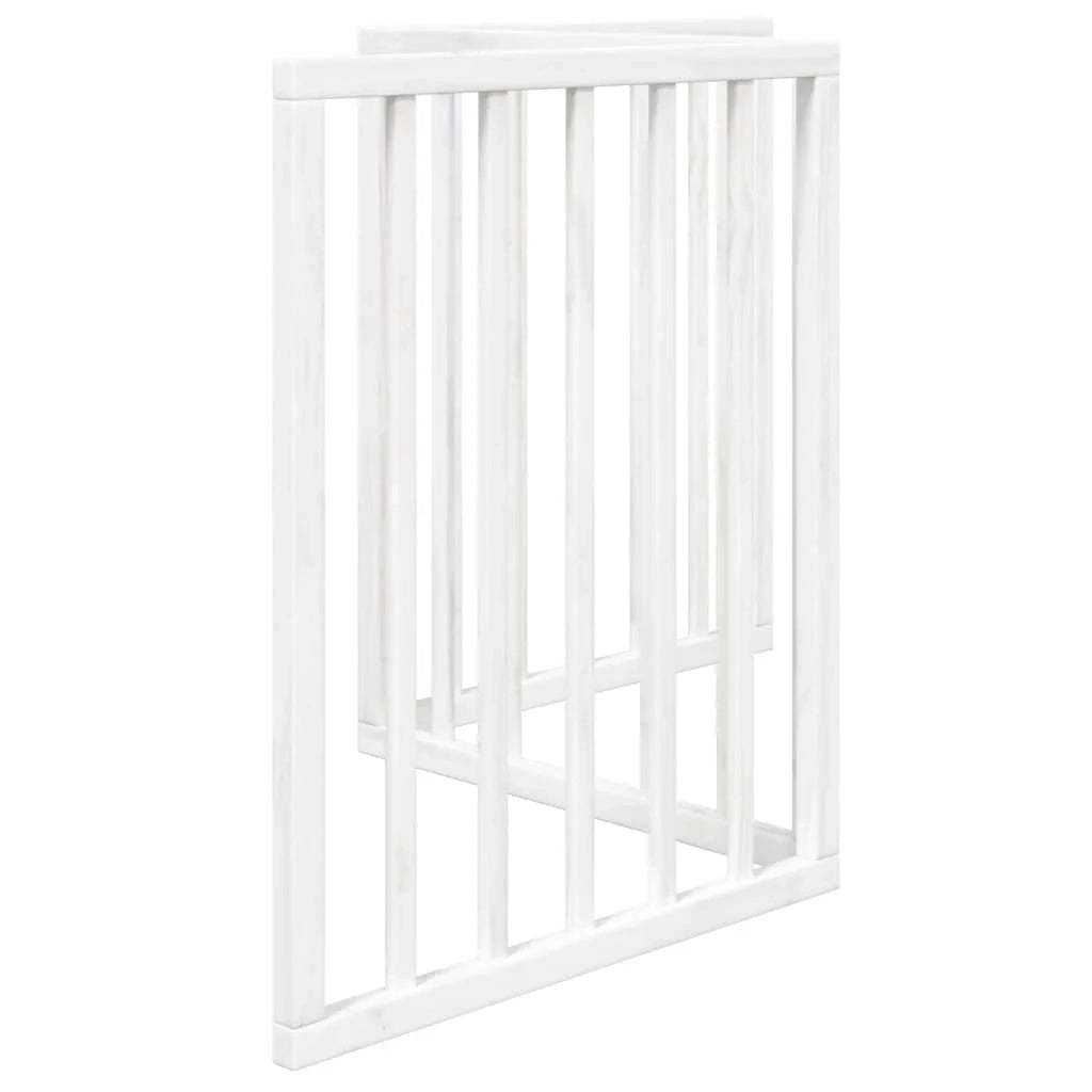 Cancelletto di sicurezza pieghevole per cani a 3 pannelli 150 cm legno di pioppo bianco 02_0023073