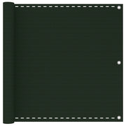 Paravento per balcone protezione privacy schermo privacy 90 x 600 cm HDPE verde scuro 02_0010451