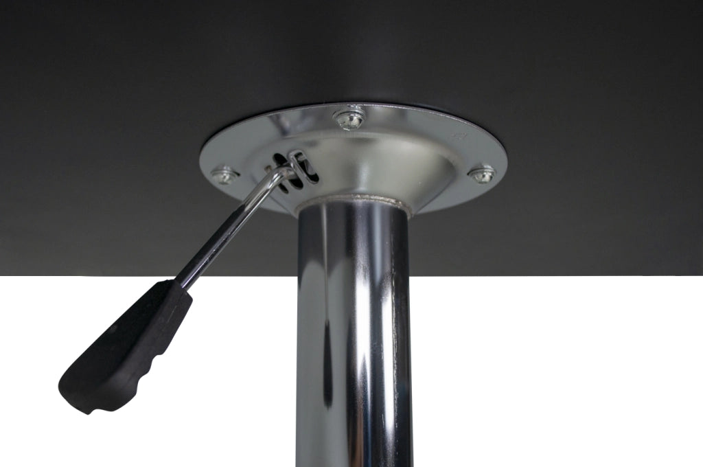 Tavolo regolabile in altezza quadrato 60x60 nero, tavolo alto da bar Romeo - TQ10-6.6ROAR
