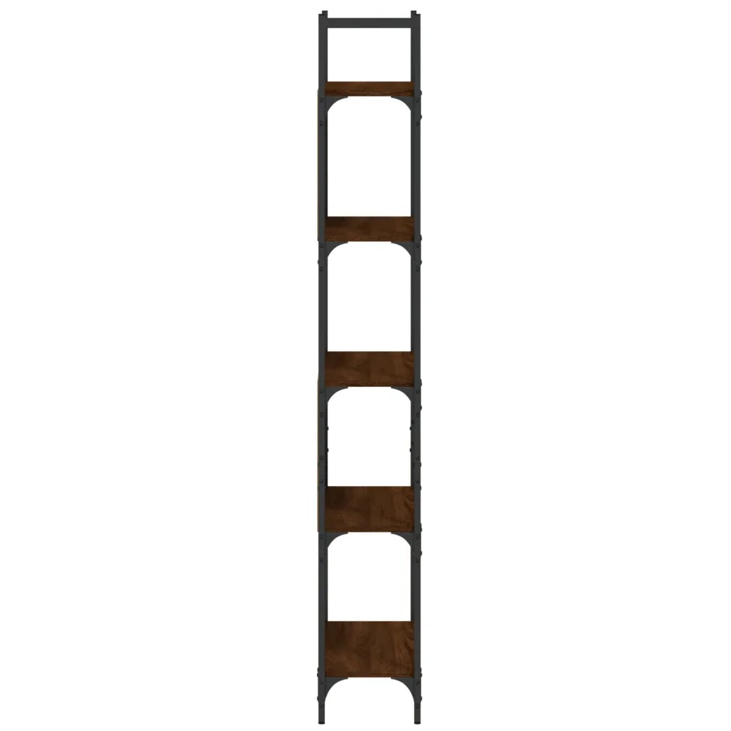 Libreria 5 Ripiani-Scaffale per Libri-Mobile di Stoccaggio Rovere Marrone 60,5x24x166,5 cm Multistrato