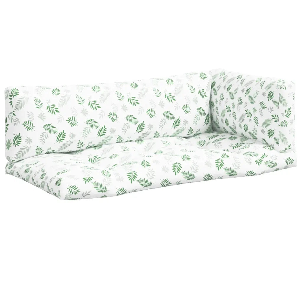 Cuscini per Pallet 3 pz Motivo a Foglie in Tessuto Oxfordcod mxl 118333