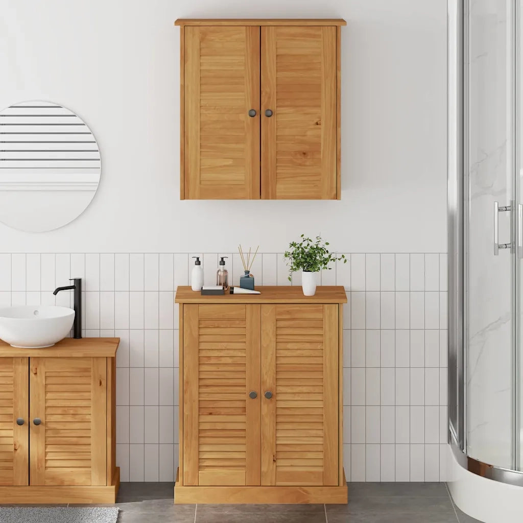 Set di mobili per il bagno VIGO 2 pcs Marrone e Marrone Miele 3328539