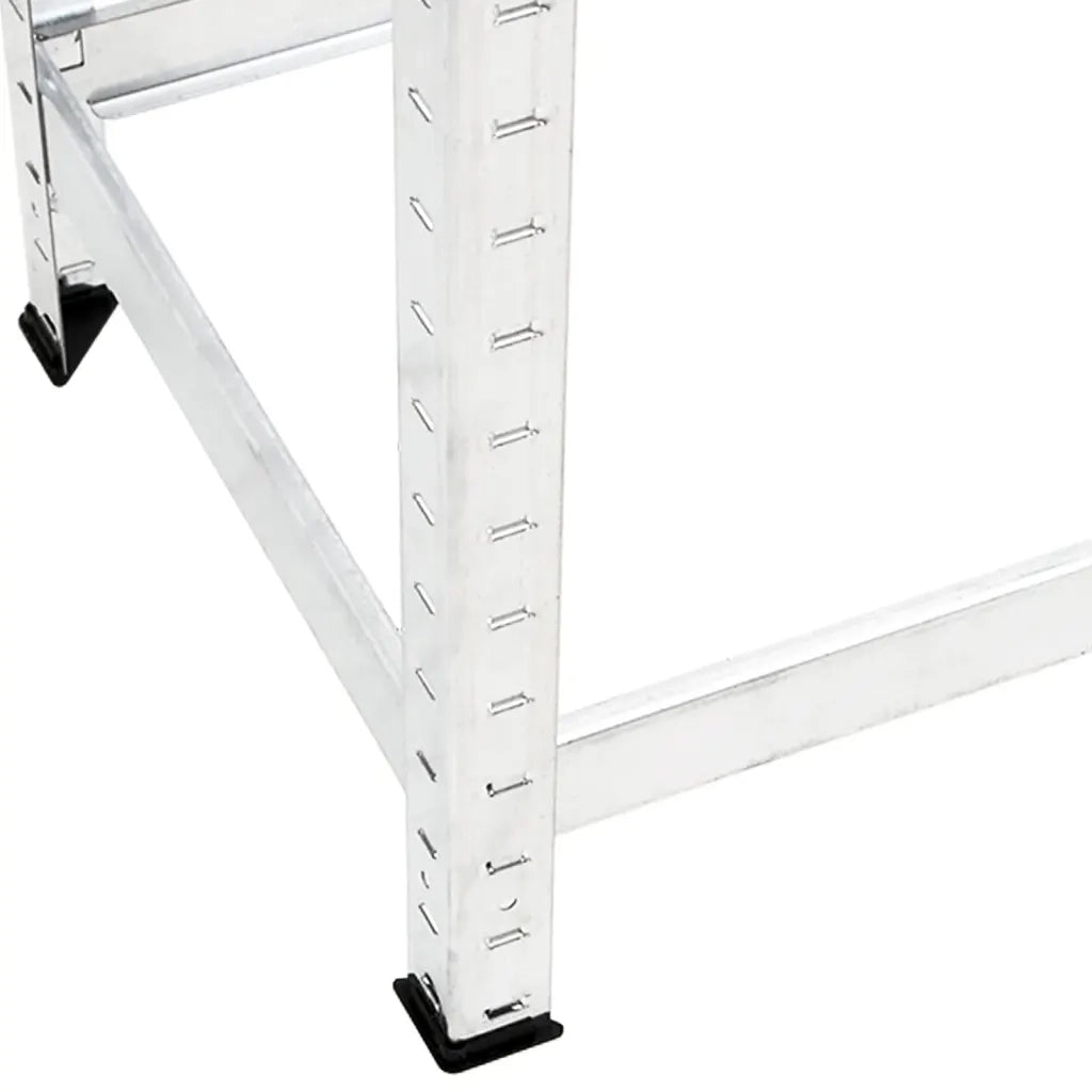 Portapneumatici a 2 Livelli 2pz Argento 110x40x110cm in Acciaio 152892