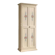 Armadietto porta scarpe legno avorio e decori 77x45x193 - Mobili 2G