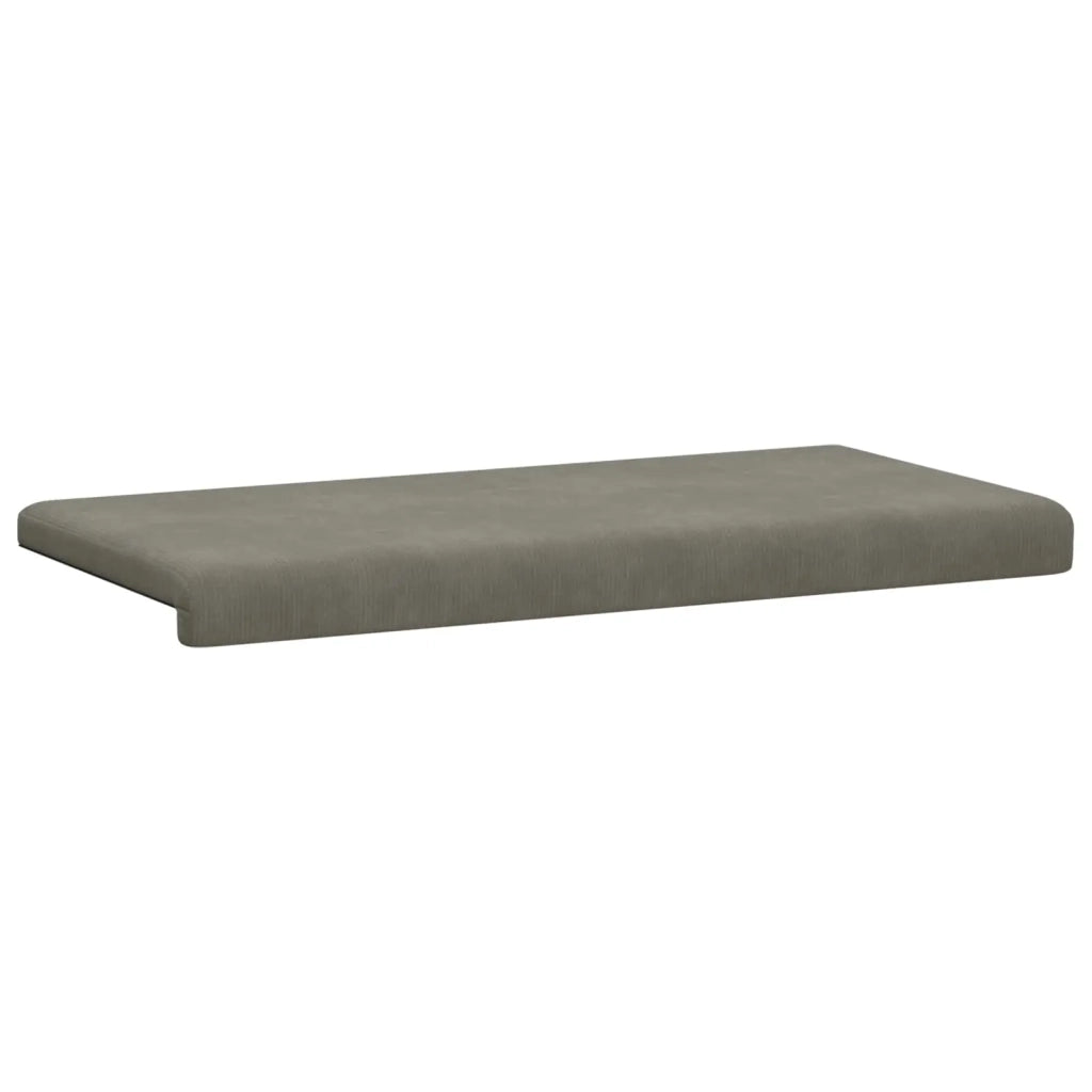Cuscino per panchina corduroy Grigio Chiaro Profondità 35 cm 42043289