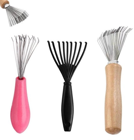 Kit di pulizia per borsette in legno - Set completo di borsette da pulizia - Borsetta da pulizia - Spazzola da pulizia - Spazzola per pulizia delle borsette - Borsetta in legno - Piccole borsette eleganti - Set di pulizia delle borsette