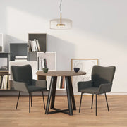 Sedie da Pranzo 2pz Grigio Scuro in Velluto 347661