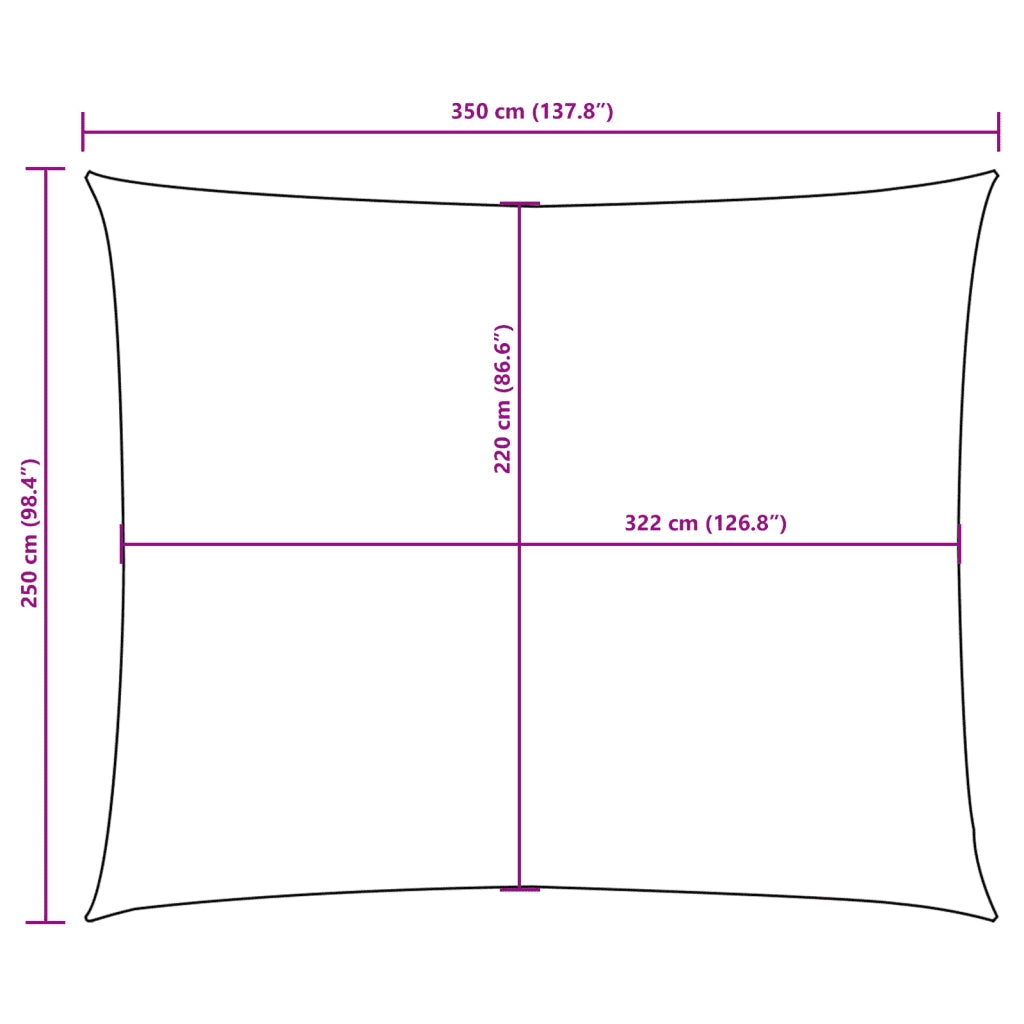 Vela Ombreggiante-Parasole a vela Oxford Rettangolare 2,5x3,5 m Terracotta