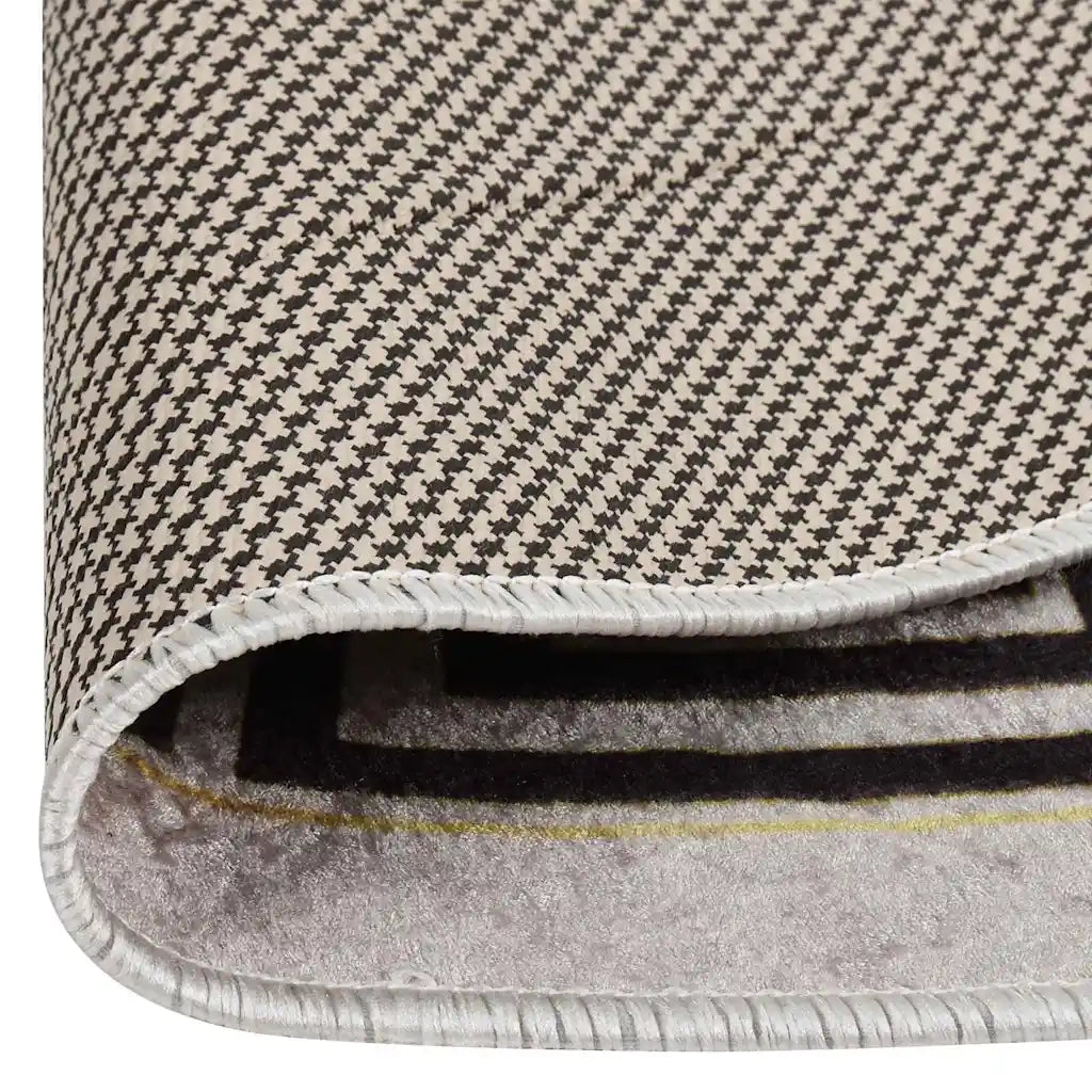 Tappeto Lavabile φ120 cm Beige Chiaro Antiscivolo 337951